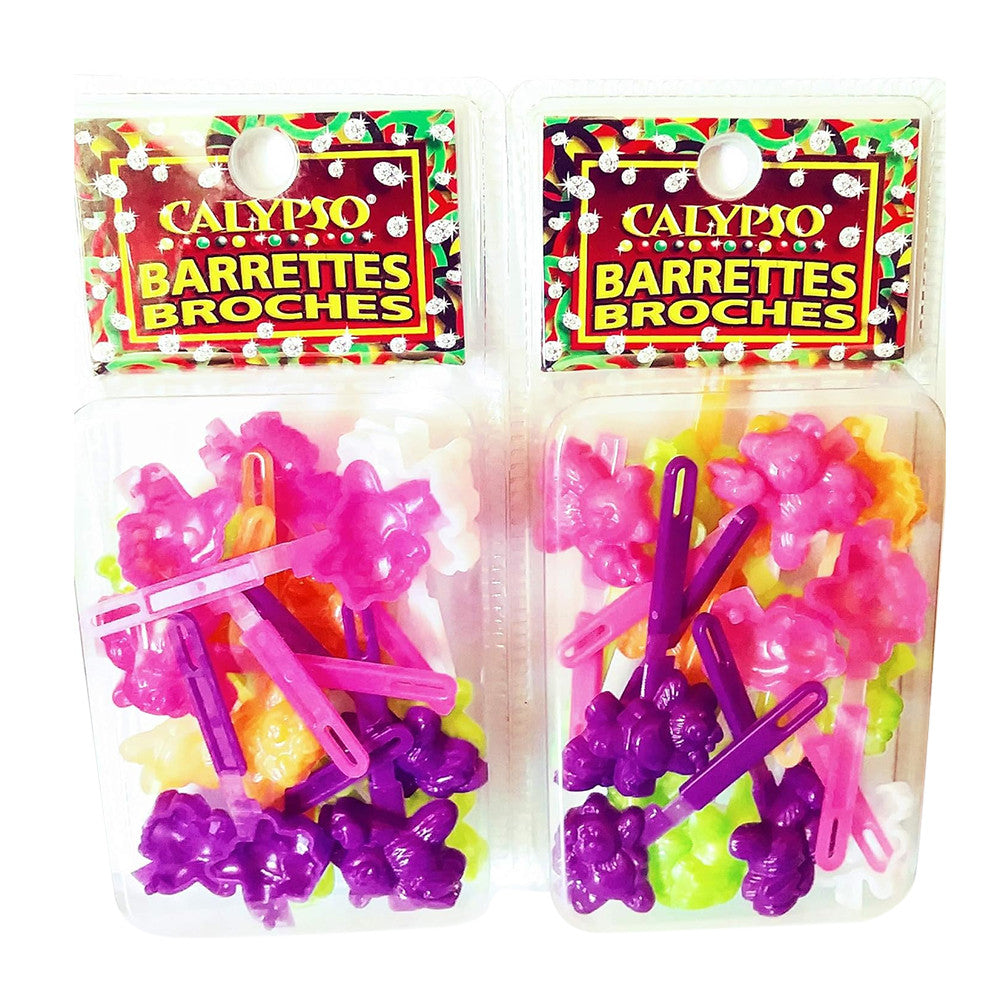 Calypso Hair Barrettes Broches, Assorted Colors, 1 Ea